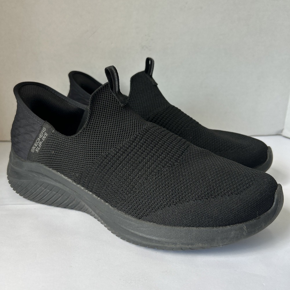 Skechers Womens Slip-In Comfort Cooled Shoe Size 9 Black Mesh Memory Foam